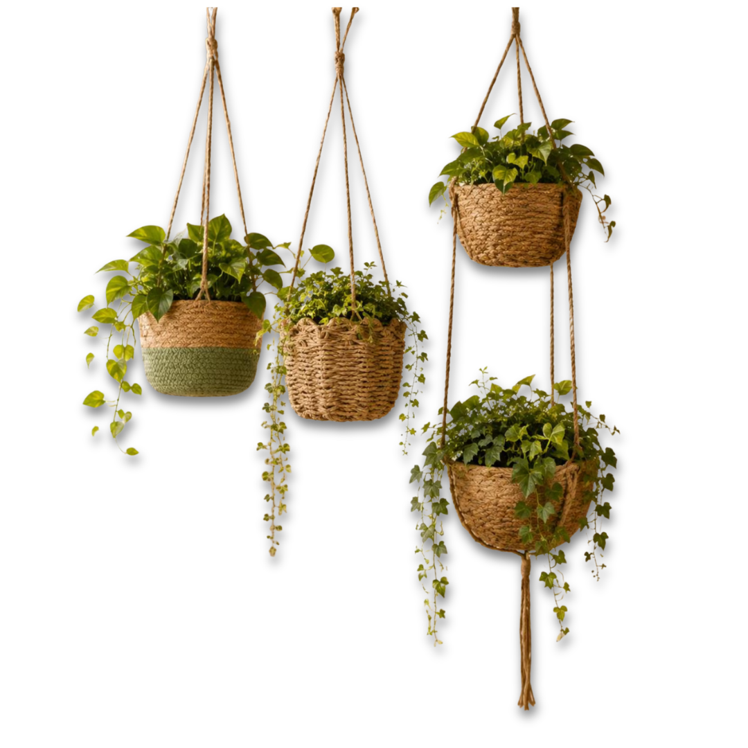 Bohemian hanging plants